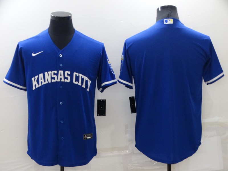 Men's Kansas City Royals Royal Alternate Team Blank Jersey